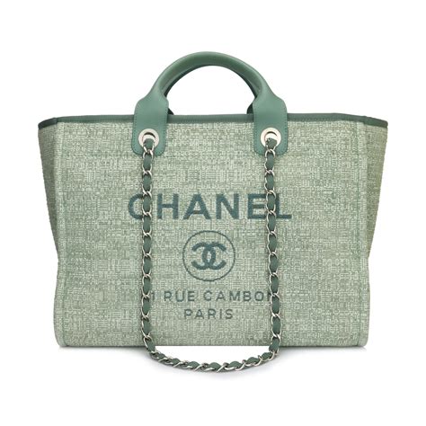 chanel 2018 mint green deauville tote|chanel deauville clothing.